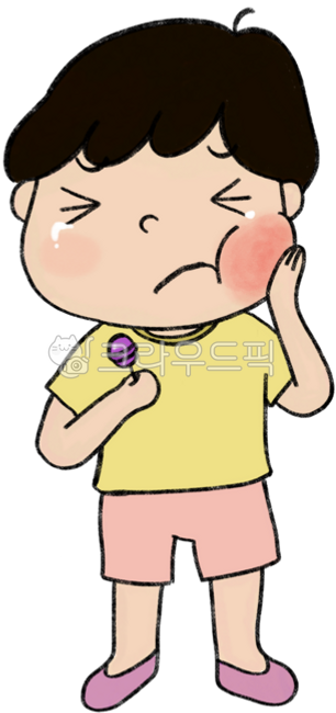 어린이,유아,충치,간식,충치치료,치과,울고있는,아픈