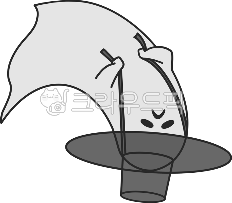 Upside down,ghost,hat,Halloween,floating,posture,Korean style,Korean Halloween,Korean tradition,ghost character,cute,pulling,Halloween decoration,decoration,K culture,K culture,K Halloween,K ghost,Korean ghost,Korean ghost,traditional 