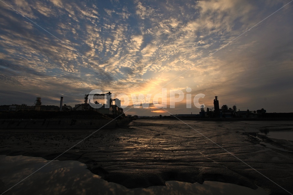 북성포구,노을,석양,갯골,겨울풍경,산업,industry,industrial,제조업,manufacturing business,manufacturing industry