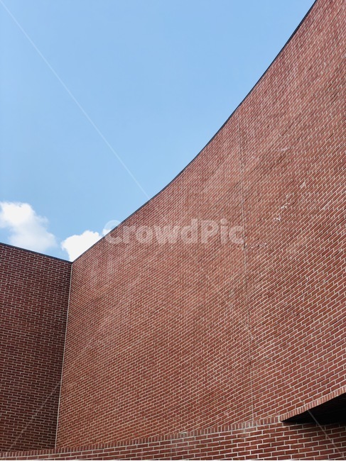 하늘,구름,벽돌,벽,brick