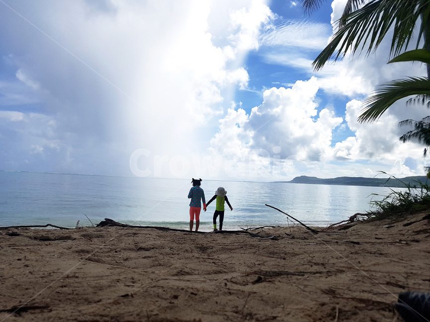 사이판,해질녘,바다,맑은하늘,미세먼지없는하늘,해변,바다,beach,sea,사람,인물,인간,human,person,어린이,어린아이,child,children,kid