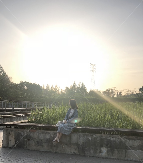 노을,공원,하늘,여자,인물,사람,옆모습,일상,감성,산책,선유도공원,여성,여자,woman,female,lady