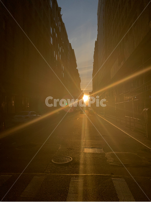 light,빛,flare,플레어,sun,태양,거리,street,역광,실루엣