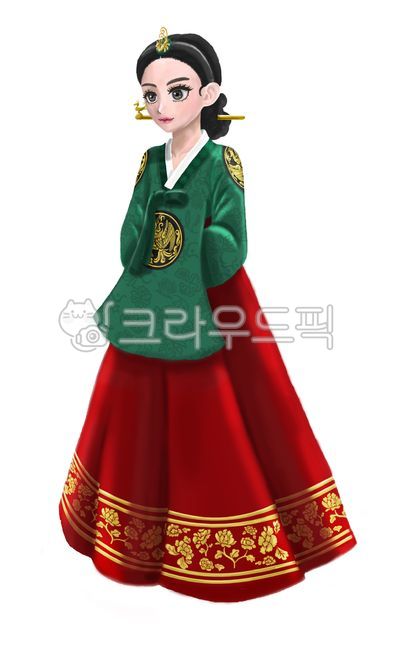 Fairytale,queen,traditional stories,red,drama,character,theater,design,princess,Shipbuilding,Cheopji,decoration,green,doll,Late Joseon Dynasty,Queen,concubine,history,royal household,court,clothes,empress,korea,phoenix,Han bok,hairpin,clothing,middle war,