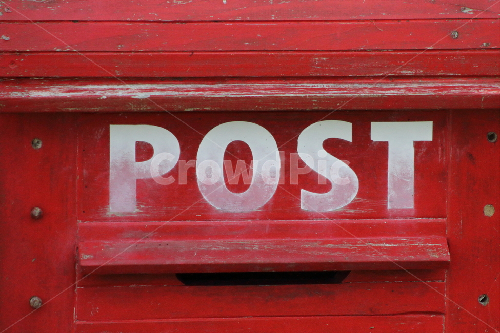 Red,analog,mailbox,slow,letter,Postbox