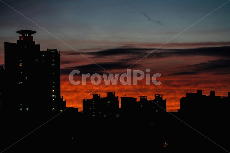 outdoors,옥외,실루엣,silhouette,일몰,노을,붉은노을,sunset,도심풍경