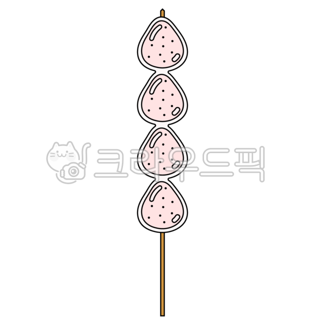 탕후루,딸기,디져트,일러스트,딸기탕후루
