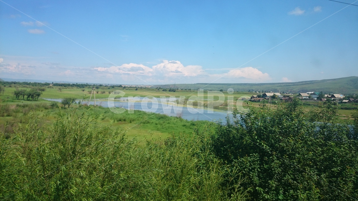 러시아,대륙횡단열차,풍경,초원,자연,풀,물,기차,구름,하늘,rusia,landscape,grass,nature,water,train,cloud,sky