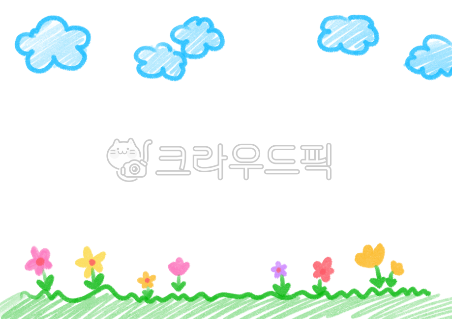 Frame,border,illustration,hand drawing,memo,memo pad,background,background paper,letter,stationery,background,notice,invitation,design,cloud,sky,flower,petal,lawn,tulip,daisy,plant,environment,nature,flower garden,spring