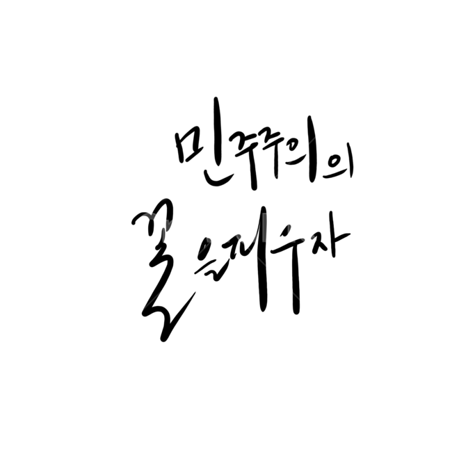 선거이미지공모전,선거,민주주의,캘리그라피,글씨,누끼,remove background
