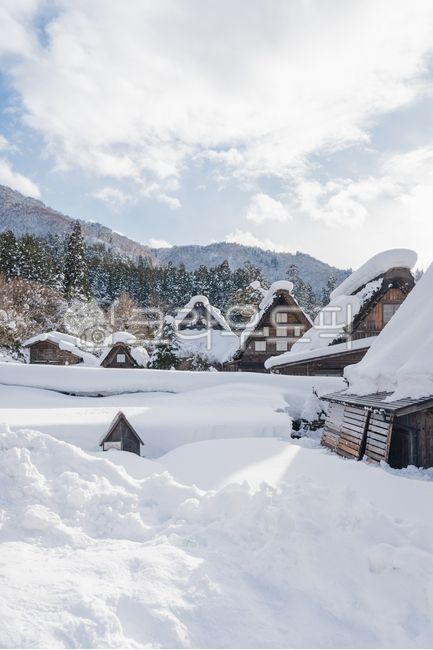 Japan,Shirakawago,Nagoya,snow scenery,snow,snow,Japanese winter