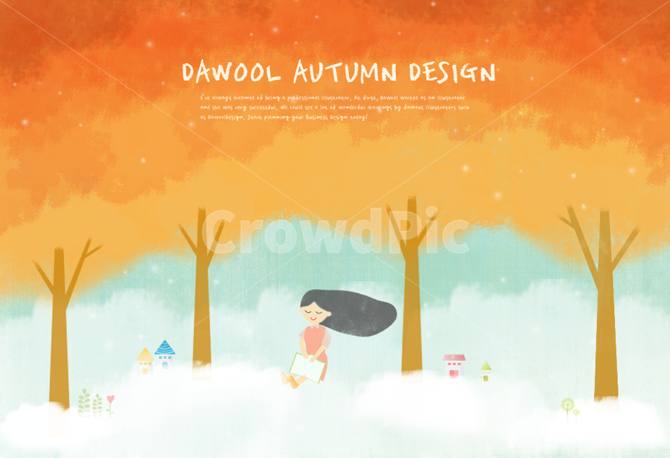단풍나무,여자,아이,감성,구름,가을,배너,가을,계절,fall,autumn,season,자연,풍경,nature,landscape,그래픽,일러스트레이션,graphic,illustration