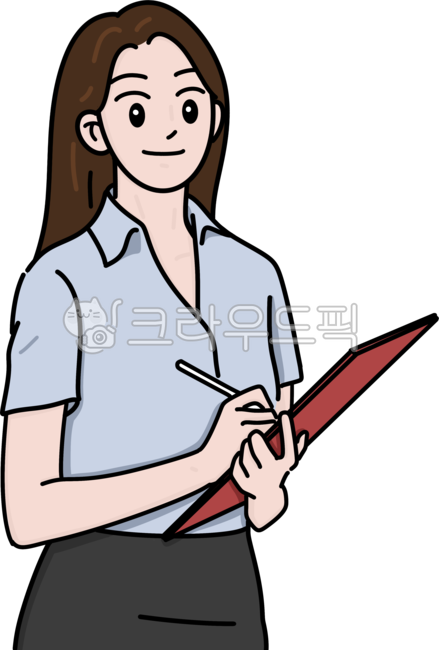 사람,person,여자사람,체크하는사람,여자일러스트