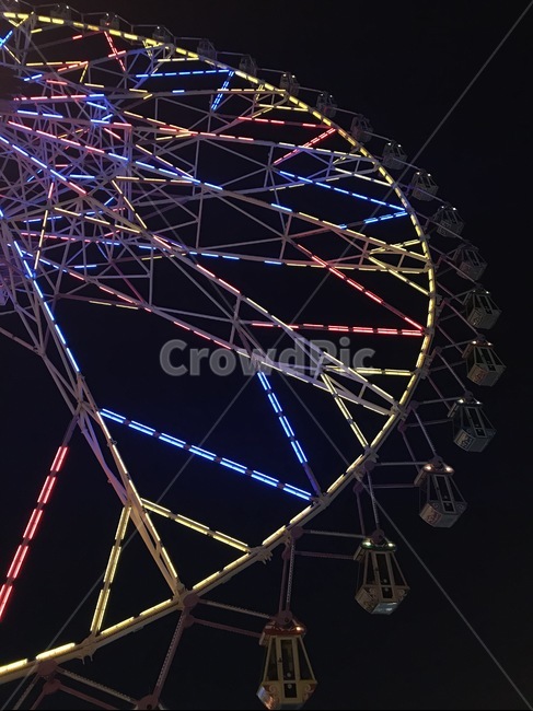 관람차,놀이기구,네온사인,놀이공원,배경화면,울산,야경,밤,도시,공원,놀이동산