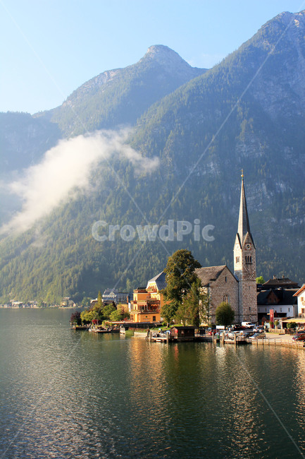 유럽,오스트리아,할슈타트,hallstatt,짤츠캄머굿,호수마을,풍경,외국마을,호수,도시,풍경,city,landscape,해외,외국,세계,foreign,oversea,world,세계도시풍경,해외도시풍경,외국도시풍경,world cityscape,architecture,건축물,steeple,뾰족한 탑,tower,탑,spire,첨탑,building,건물,water,물,outdoors,옥외,nature,자연