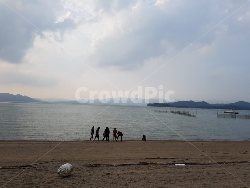 추석,바닷가풍경,그물,고기잡이,자연,해변,바다,beach,sea