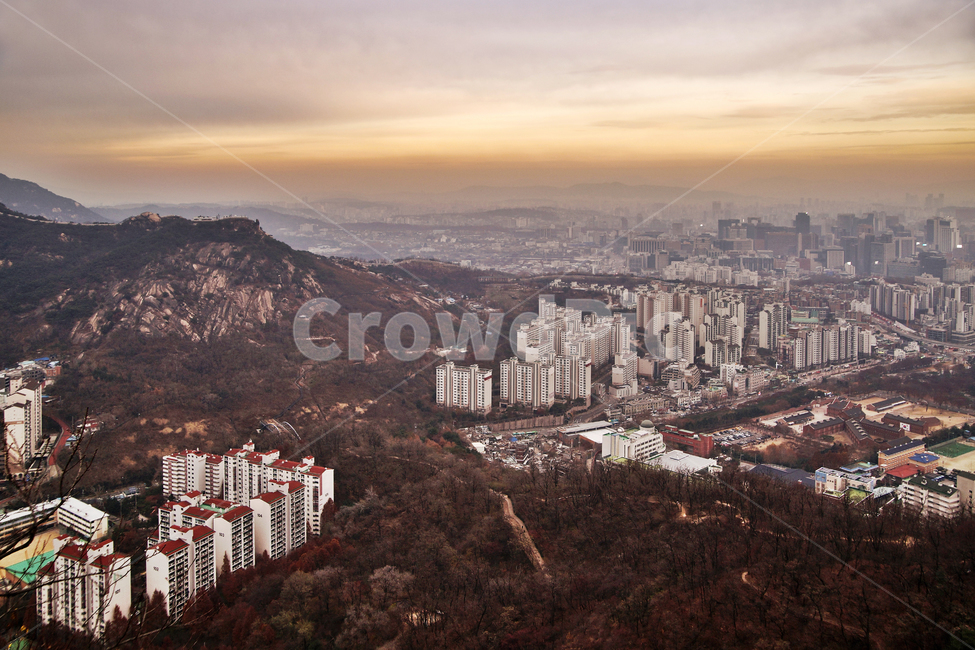 도심풍경,서울,안산,석양,일몰,서대문구,인왕산,도시,풍경,city,landscape,한국도시풍경,한국도시경관,korea cityscape