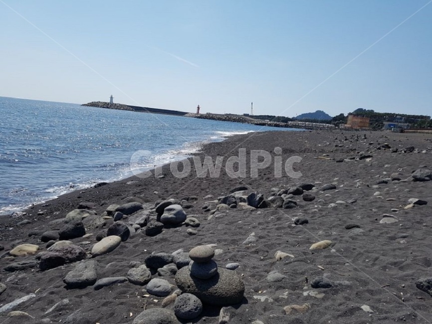제주도,쇠소깍,하효해변,해변,돌맹이,바다,파도