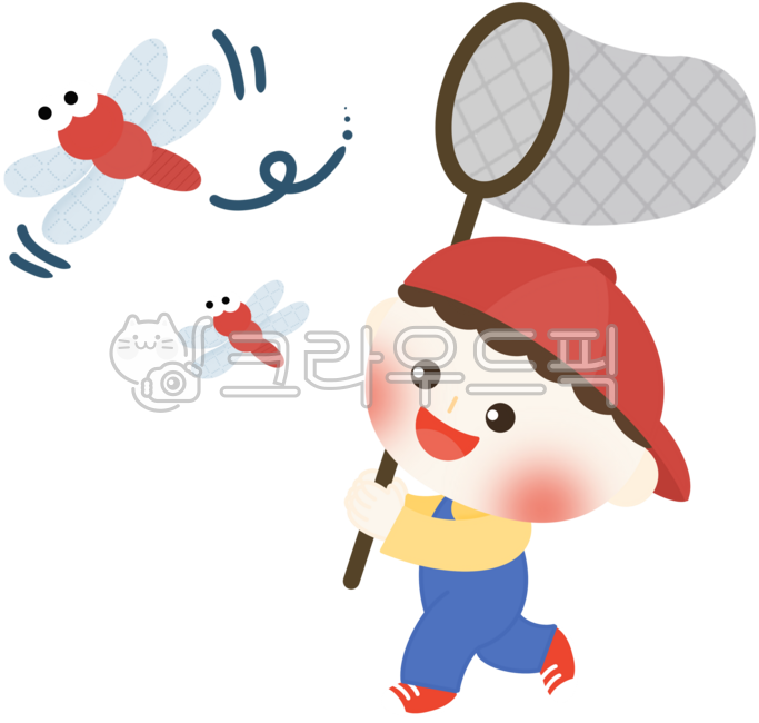 Dragonfly,fall,fall illustration,fall character,dragonfly catching,insect catching,insect catching design