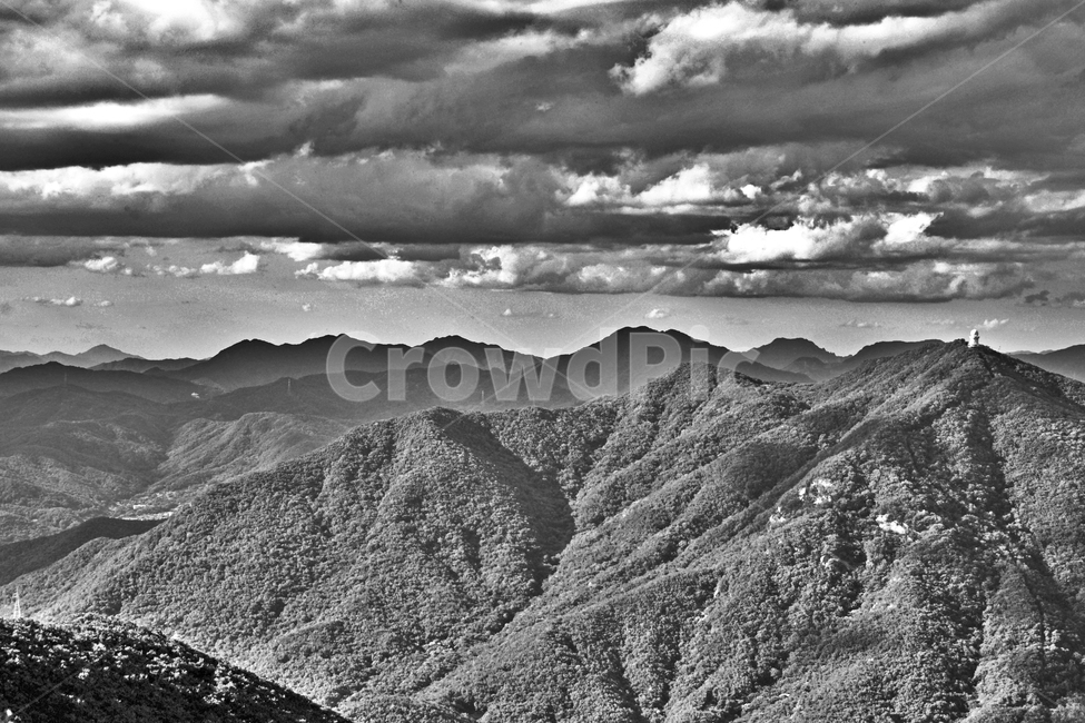 예봉산,적갑산,기상관측소,능선,구름,자연,흑백,자연,풍경,nature,landscape,outdoors,옥외,mountain range,산맥,mountain,산,weather,날씨
