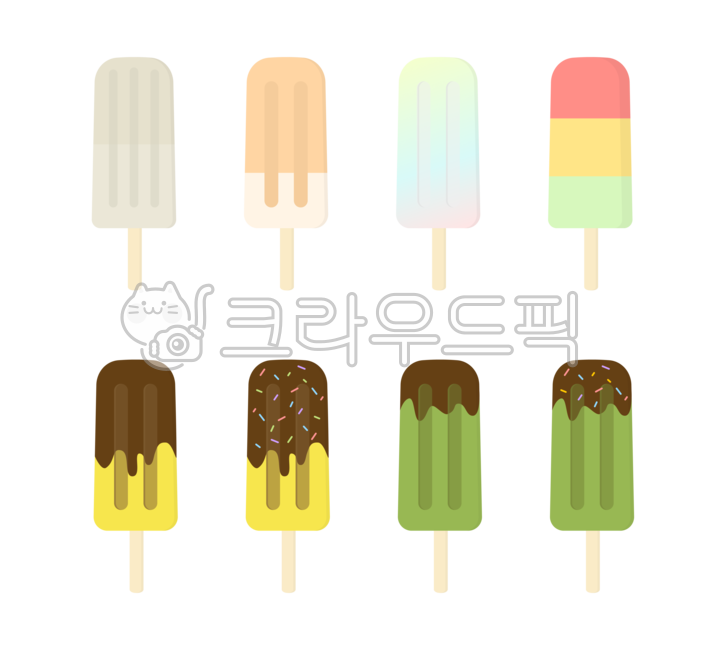 아이스크림,아이콘,일러스트,막대,하드,바,냉동,간식,디저트,초콜릿,초코,바나나,녹차,오렌지맛,음식,크림,아이스팝,icecream,food,icepop,cream,icon,illustration,stick,frozen,snack,dessert