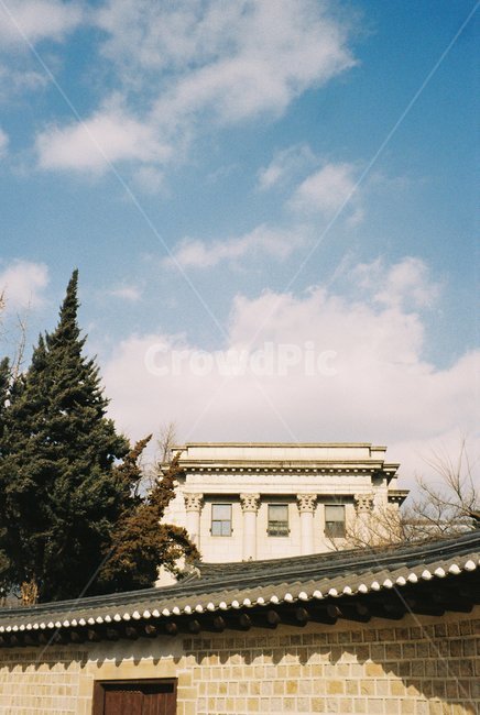 서울,덕수궁,돌담길,석조전,필름,필카,세로뷰,하늘,풍경,기와,벽돌,건축물,architecture,건축물,건물외관,exterior,building,structure,architecture,construction