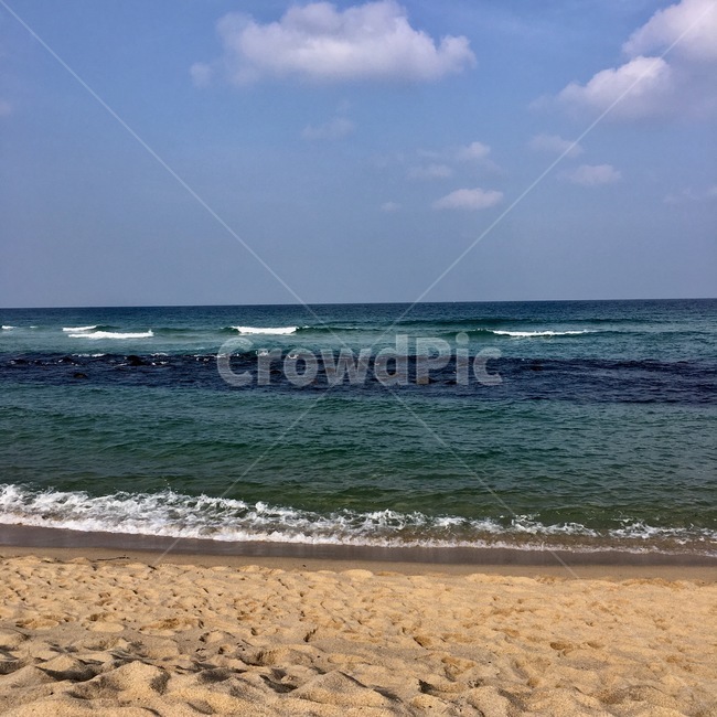 바다,푸른색,파도,하늘,모래