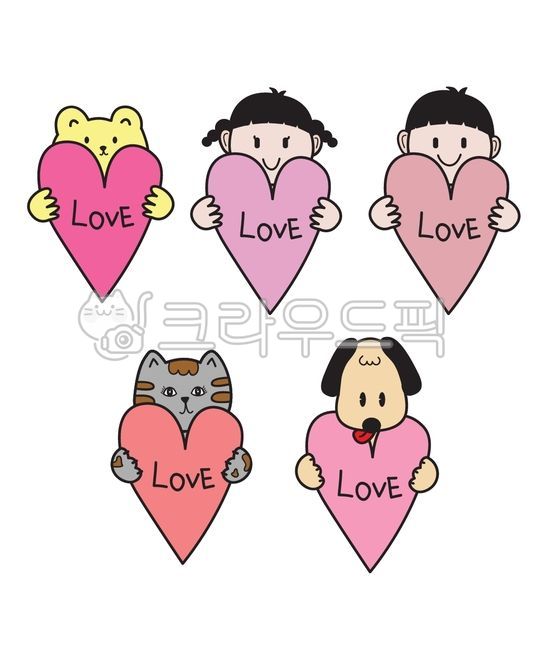 love, 사랑, 사랑해, heart, 스티커, 사진,이미지,일러스트,캘리그라피 - haehae작가