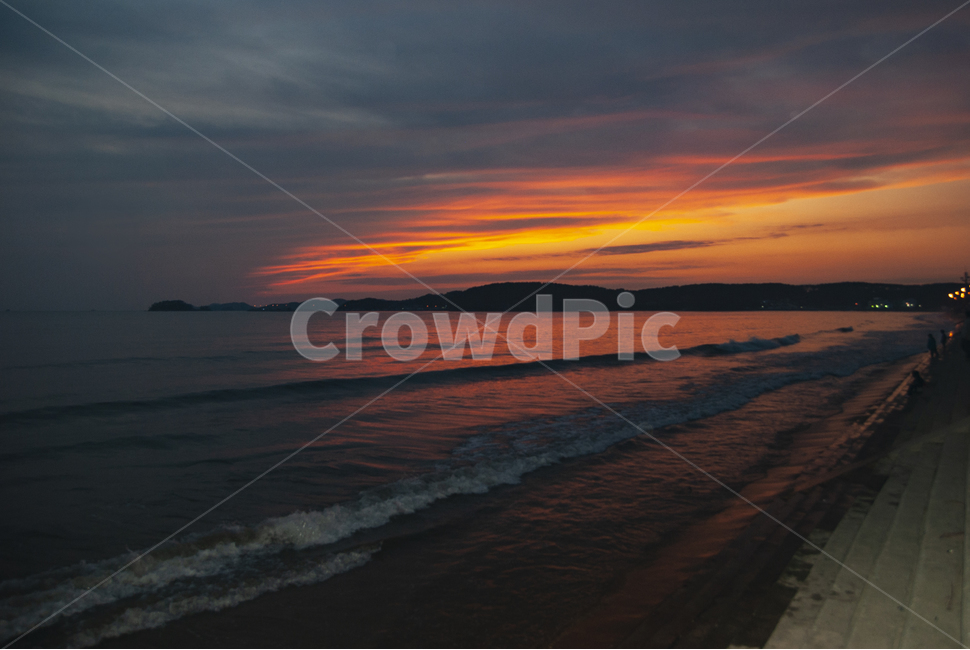 일몰,서해,해수욕장,해변,sunrise,sunset,sky,redsky,황혼,붉은하늘,dawn