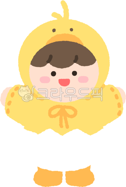병아리,잠옷,동물,원아,유아,유치원,어린이집,어린이,남자아이,사람,인물,일러스트,캐릭터,illust,character