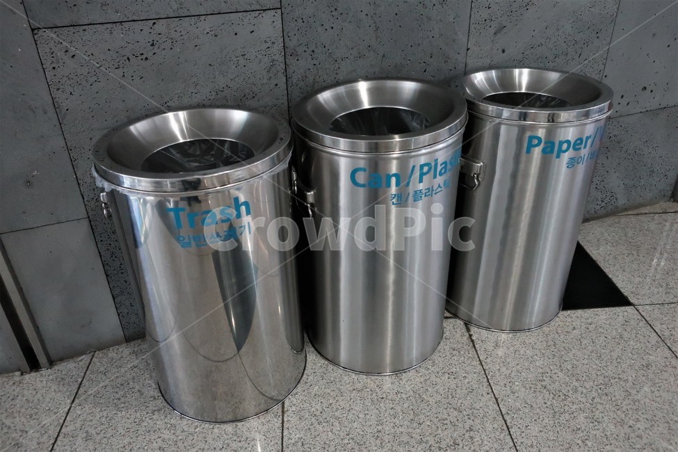 쓰레기,철제,쓰레기통,분리수거,일반,재활용,캔,플라스틱,종이,재질