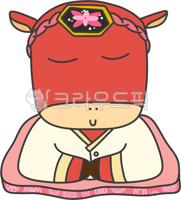 붉은말,절하는동작,병오년,말띠해,전통인사,설날인사,명절인사,한복,예의,정중함,공손함,신년예절,새해문화,한국전통,인사자세,새해분위기,연하장용,명절캐릭터,의례,전통행사,인사표현,새해맞이,예절,명절,새배,세배