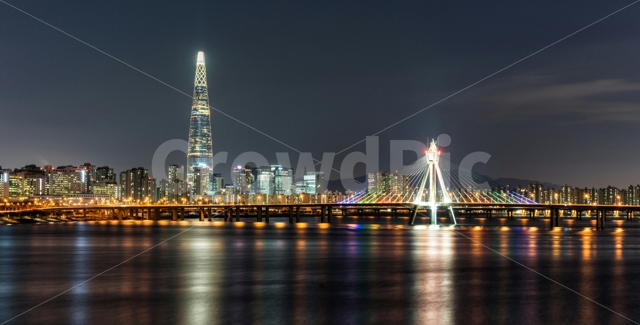 올림픽대교,롯데월드타워,잠실,강변,야경,landscape,nightview,nightscape,도시,풍경,city,landscape,야경,밤,nightscape,night
