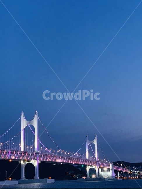 부산,광안리,광안대교,바다,다리