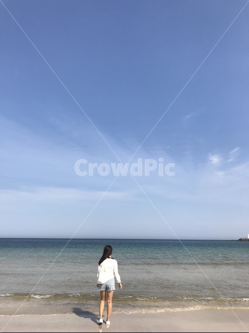 바다,뒷모습,여자,여름,휴가,제주,제주도,jejuisland