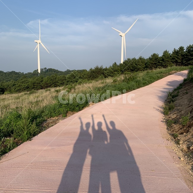 우정,언덕,바람의언덕,경주,그림자,풍력발전기,풍경,이쁜풍경
