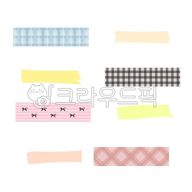Check, sticker, underline, fluorescent, pattern - Authentic Korean ...