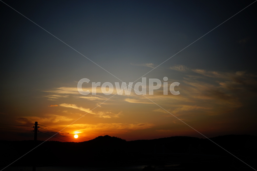 일몰,저녁,sunset,sundown,하늘,저녁하늘,전주,전봇대,구름,해질녁