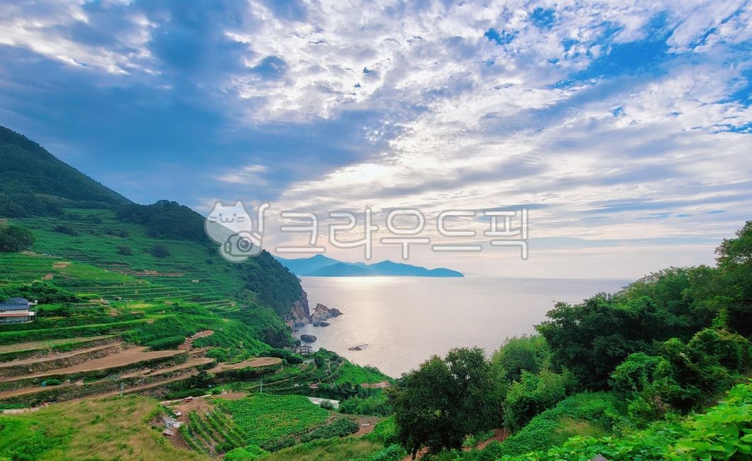 남해,다랭이마을,계단식논,하늘,바다,자연,nature,sea,sky,다랭이논,남해다랭이마을