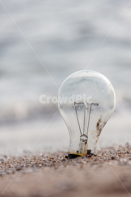 전구,바다,파도,거품,부서진전구,모래,해변,바다,beach,sea