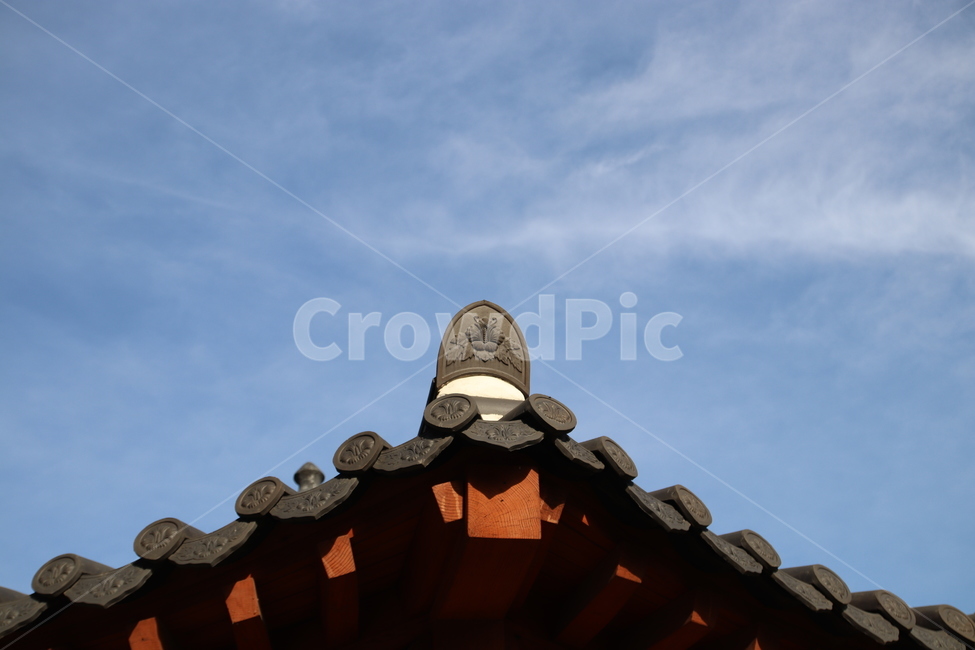 기와,하늘,지붕,roof,한국식건물,정자