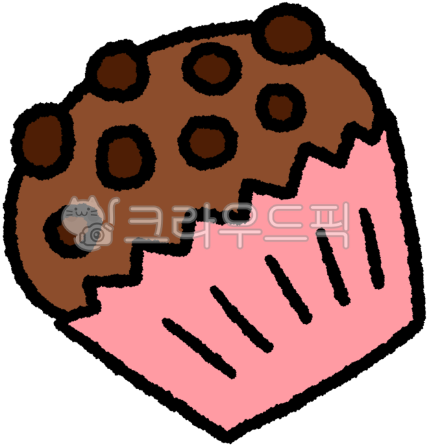컵케이크,초콜렛,초콜릿,베이커리,빵,유산지,일러스트,손그림,초코빵,발렌타인데이,화이트데이,chocolate,cupcake,dessert