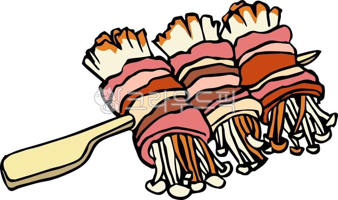 bacon,Grilled skewers,snack,Enoki Mushroom,cooking,food