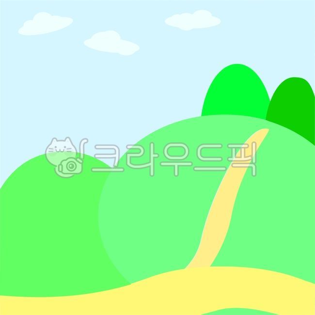 동산,일러스트,봄동산,spring,illust