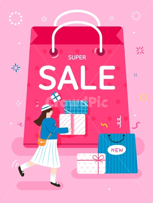 쇼핑백,선물상자,선물,쇼핑,이벤트,팝업,캐릭터,할인,세일,쇼핑,shopping,그래픽,일러스트레이션,graphic,illustration
