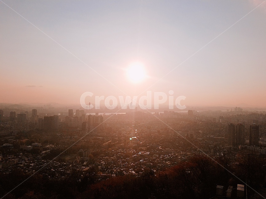 노을,태양,도시,하늘,서울,도시,풍경,city,landscape,light,빛,flare,플레어,nature,자연