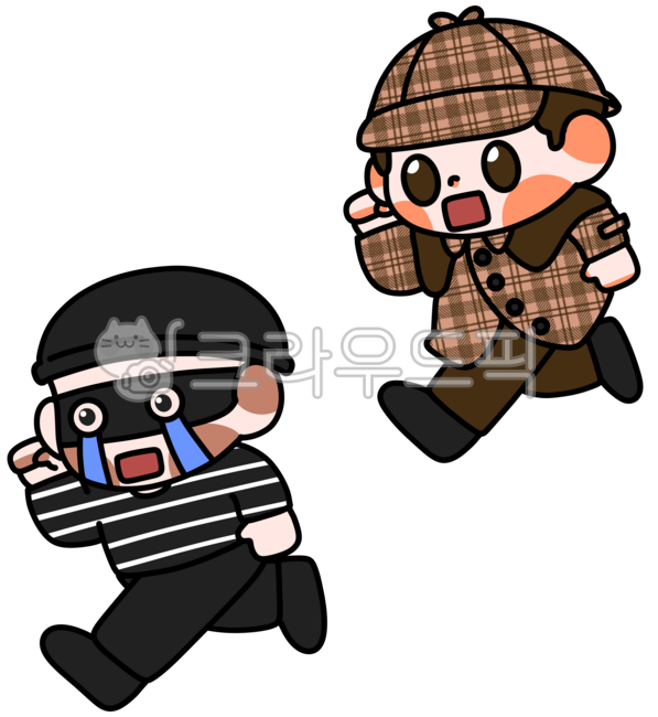 귀여운,귀여움,귀염,깜찍,그림,일러스트,탐정,추리,사건