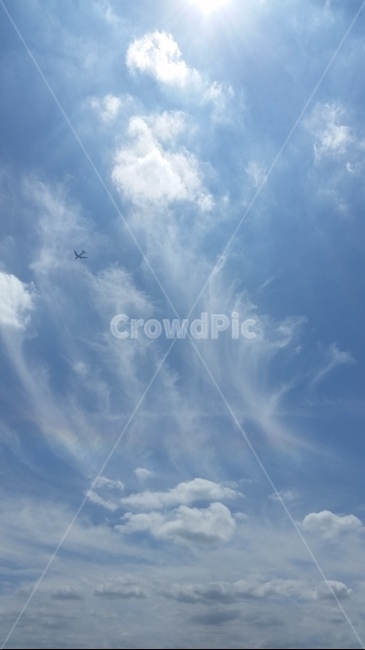 하늘,구름,비행기,시원한,맑은,자연,풍경,nature,landscape,outdoors,옥외,sky,azure sky,푸른 하늘
