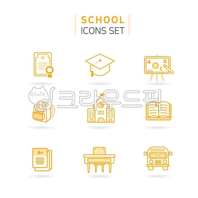 blackboard,high school,bus,kindergarten,study,book,icon,certificate,icon vector,School icon,simple,test paper,building,line icon,award,school,middle school,orange icon,graduation cap,tutorial,class,textbook,homework,Student,desk chair,kindergarten icon,el