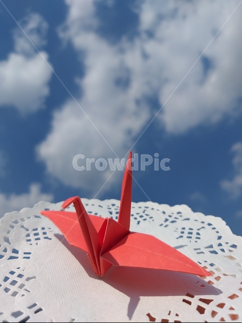 종이학,하늘,도일리페이퍼,배경화면,papercrane